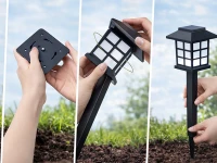 Verk 12401 Solární zahradní LED lampy se senzorem soumraku, sada 6 ks