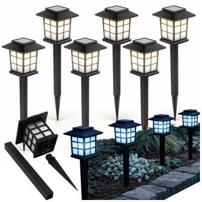 Verk 12401 Solární zahradní LED lampy se senzorem soumraku, sada 6 ks