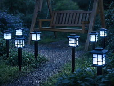Verk 12401 Solární zahradní LED lampy se senzorem soumraku, sada 6 ks