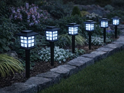 Verk 12401 Solární zahradní LED lampy se senzorem soumraku, sada 6 ks