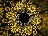 Verk 12408 Solární LED závěsný lampion se senzorem soumraku, měděný
