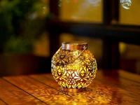 Verk 12408 Solární LED závěsný lampion se senzorem soumraku, měděný