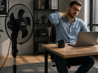 Verk 16049 Stojanový ventilátor s oscilací 40 cm, 3 rychlosti, 112 - 127 cm, černý