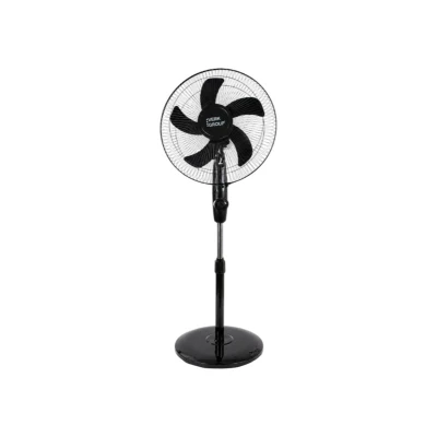 Verk 16049 Stojanový ventilátor s oscilací 40 cm, 3 rychlosti, 112 - 127 cm, černý
