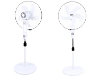 Verk 16049 Stojanový ventilátor s oscilací 40 cm, 3 rychlosti, 112 - 127 cm, bílý