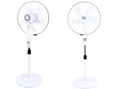 Verk 16049 Stojanový ventilátor s oscilací 40 cm, 3 rychlosti, 112 - 127 cm, bílý