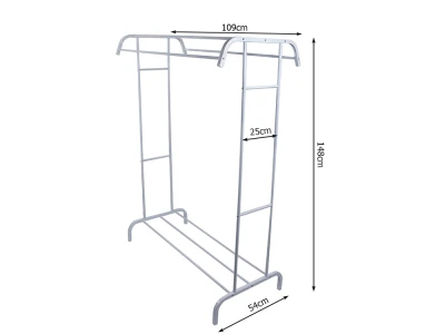 Verk 27618 Vešiak na oblečenie s policou 148 x 109 x 54 cm, biely