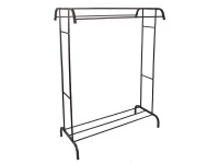 Verk 27618 Věšák na oděvy s policí 148 x 109 x 54 cm, černý