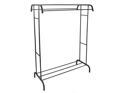 Verk 27618 Věšák na oděvy s policí 148 x 109 x 54 cm, černý