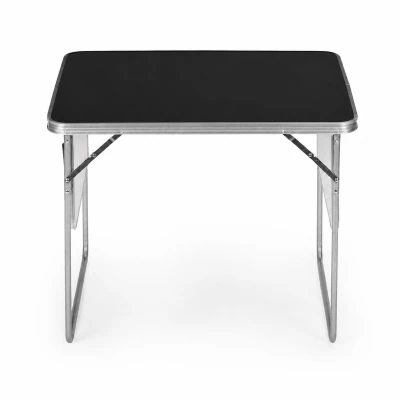 MultiGarden SMI-CT806 Kempingový skládací stůl, 2 police, 120 x 60 cm, černý