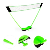 MOVEPRO Badmintonová súprava 300 x 156 cm - skladateľná sieť, 2 rakety, 2 košíky, kufrík