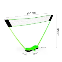 MOVEPRO Badmintonová súprava 300 x 156 cm - skladateľná sieť, 2 rakety, 2 košíky, kufrík