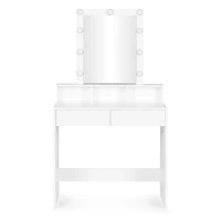 ModernHome ZDT-01 Toaletný stolík so zrkadlom a LED osvetlením, plynulé stmievanie, biely