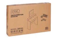 ModernHome ZDT-01 Toaletný stolík so zrkadlom a LED osvetlením, plynulé stmievanie, biely