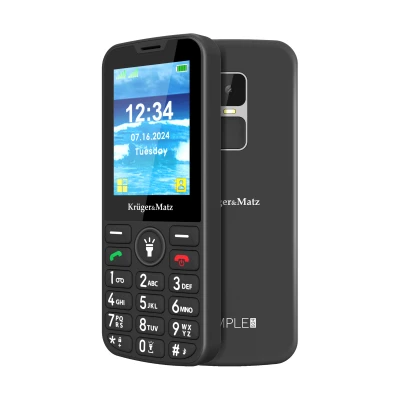 Kruger&Matz KM0924-2G Telefón pre seniorov Simple 924, Dual SIM, Bluetooth, čierny