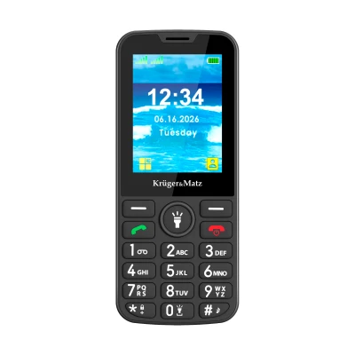 Kruger&Matz KM0924-2G Telefón pre seniorov Simple 924, Dual SIM, Bluetooth, čierny