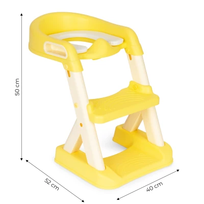 ECOTOYS HA-P23S Dětské sedátko na WC se schůdky, žluté