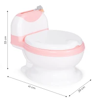 EcoToys HA-P05 Nočník s odnímatelnou vložkou WC prkénka, uzavírací, růžové