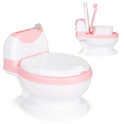 EcoToys HA-P05 Nočník s odnímatelnou vložkou WC prkénka, uzavírací, růžové