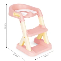 ECOTOYS HA-P23S Dětské sedátko na WC se schůdky, růžové