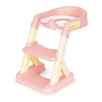 ECOTOYS HA-P23S Dětské sedátko na WC se schůdky, růžové