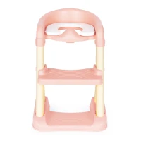 ECOTOYS HA-P23S Dětské sedátko na WC se schůdky, růžové