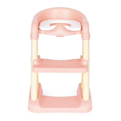 ECOTOYS HA-P23S Dětské sedátko na WC se schůdky, růžové