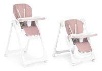 ECOTOYS HA-013 Detská jedálenská stolička, výškovo nastaviteľná, 5-bodové pásy, ružová