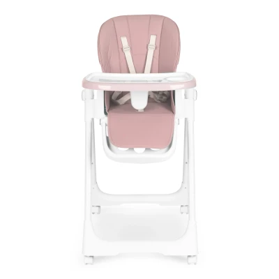 ECOTOYS HA-013 Detská jedálenská stolička, výškovo nastaviteľná, 5-bodové pásy, ružová