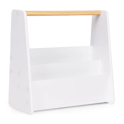 ECOTOYS FH-KF230052 Dětská knihovnička Montessori 42,5 x 40 x 18 cm, bílá