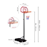MOVEPRO QSG-S018 Basketbalový kôš - nastaviteľný do výšky 210 cm