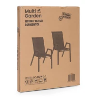 MultiGarden SC-092W Záhradné stohovateľné stoličky, 2 ks, čierne