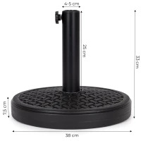 MultiGarden B-012Q Stojan na slunečník 12 kg, černý