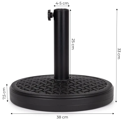 MultiGarden B-012Q Stojan na slunečník 12 kg, černý