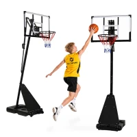 MOVEPRO QSG-S255 Nastaviteľný basketbalový kôš s loptou a pumpičkou, 305 cm