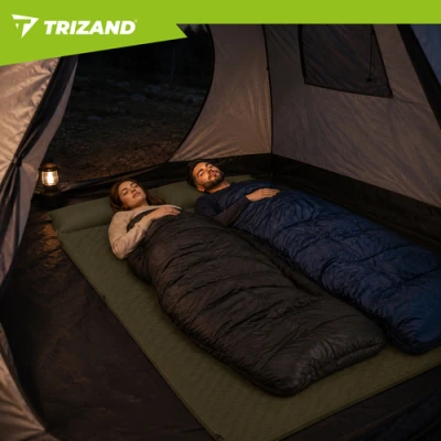 Trizand 28010 Samonafukovací karimatka pro 2 osoby 186 x 130 x 3 cm, khaki
