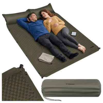 Trizand 28010 Samonafukovací karimatka pro 2 osoby 186 x 130 x 3 cm, khaki