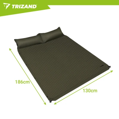 Trizand 28010 Samonafukovací karimatka pro 2 osoby 186 x 130 x 3 cm, khaki