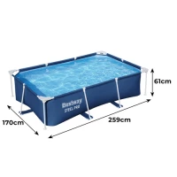 Bestway 56403 Bazén s konstrukcí Steel Pro 2,59 x 1,7 x 0,61 m, modrý