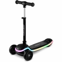 Ricokids 766000 Trojkolová kolobežka na rovnováhu Leddi, RGB LED, čierna
