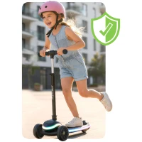 Ricokids 766000 Trojkolová kolobežka na rovnováhu Leddi, RGB LED, čierna