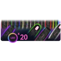 Ricokids 766000 Trojkolová kolobežka na rovnováhu Leddi, RGB LED, čierna