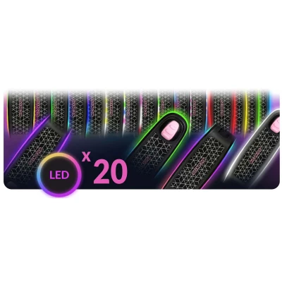 Ricokids 766000 Trojkolová kolobežka na rovnováhu Leddi, RGB LED, čierna
