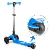 Ricokids 765902 Trojkolová kolobežka na rovnováhu s LED kolieskami Jelly, modrá