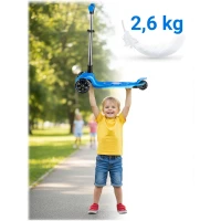 Ricokids 765902 Trojkolová kolobežka na rovnováhu s LED kolieskami Jelly, modrá
