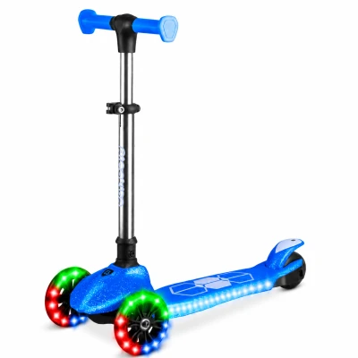 Ricokids 765902 Trojkolová kolobežka na rovnováhu s LED kolieskami Jelly, modrá