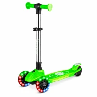 Ricokids 765900 Tříkolová balanční koloběžka s LED kolečky Jelly, zelená