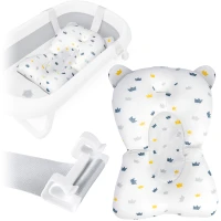 Ricokids 728901 Polštářek do vaničky pro miminka, bílo-modrý