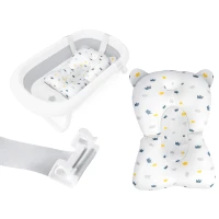 Ricokids 728901 Polštářek do vaničky pro miminka, bílo-modrý