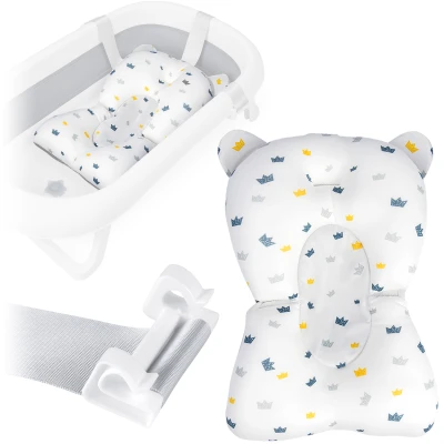 Ricokids 728901 Polštářek do vaničky pro miminka, bílo-modrý